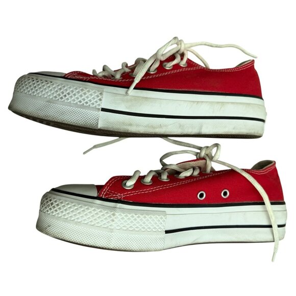 Converse Red Chuck Taylor All Star Lift Platform Canvas Size 7 Womens - Picture 9 of 15